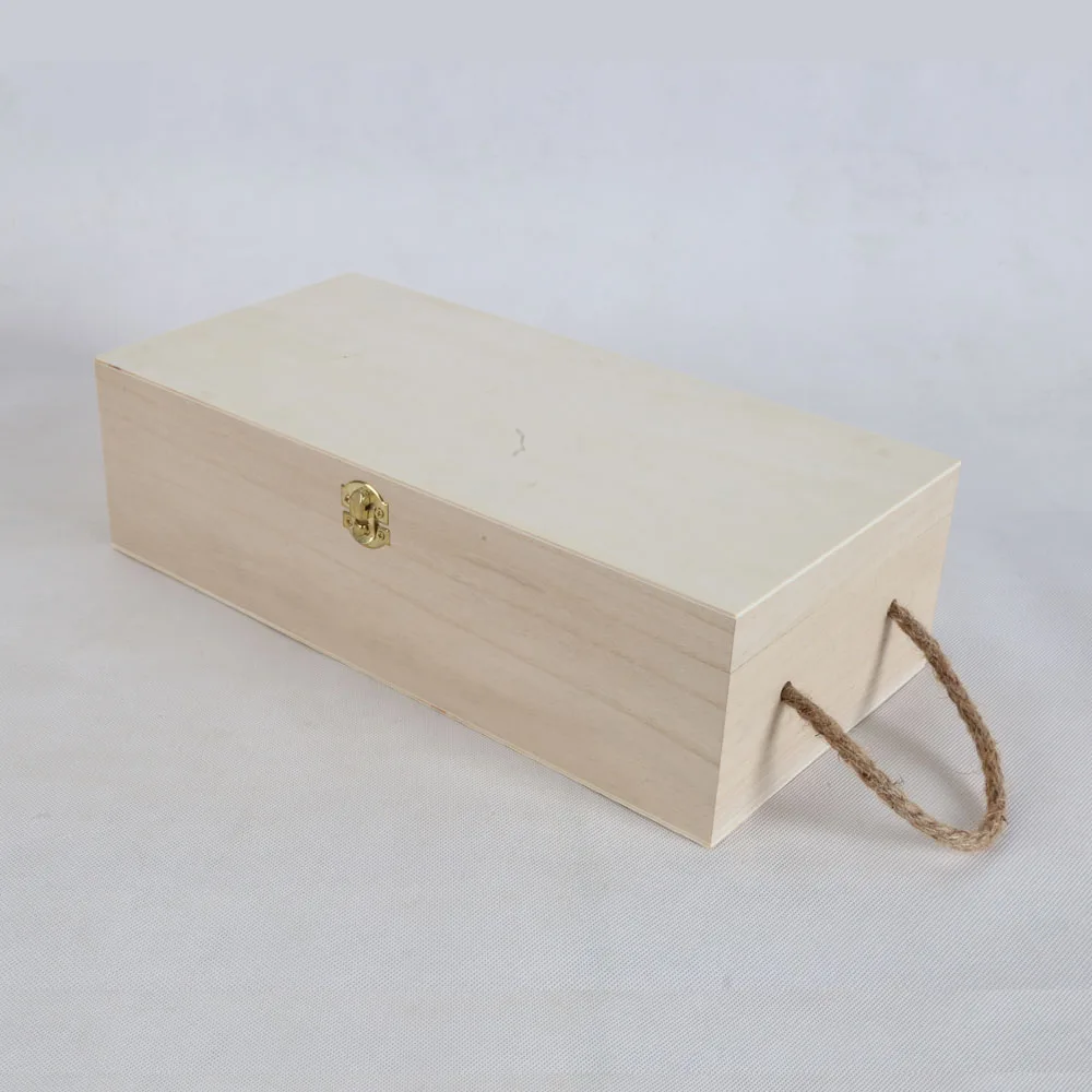 Small unfinsh walnut wood box custom wooden boxes packing gift box