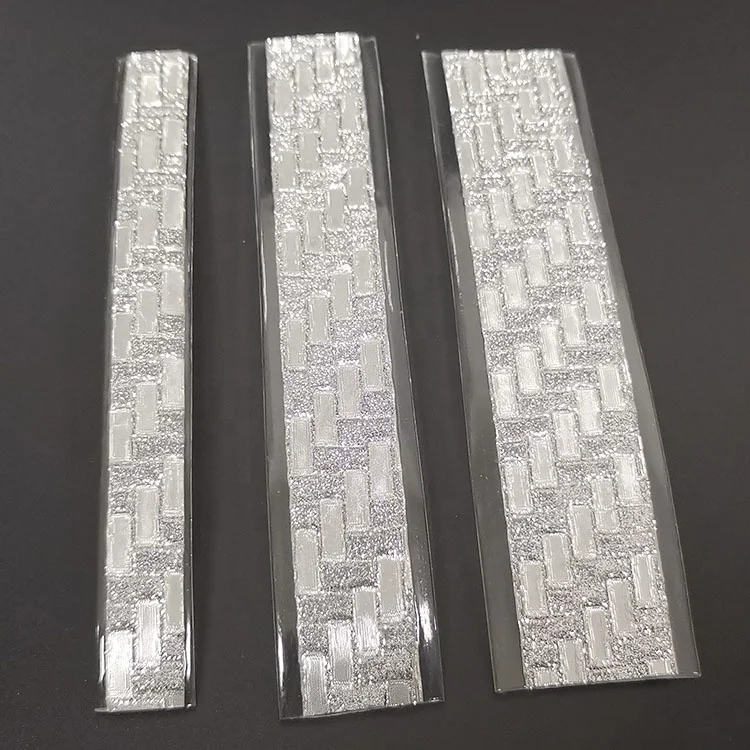 
Chrome Silver PVC Glitter Strip for Shoes material 