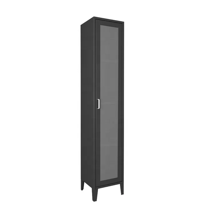 
Black Floor Standing Tall Bathroom Storage Cabinet With Shelves Bath Cabinet 