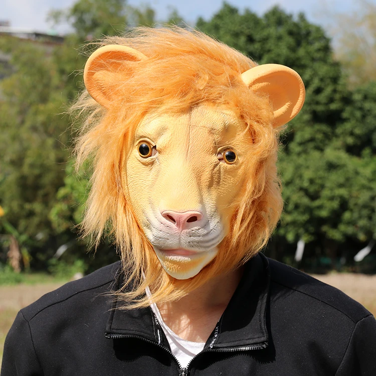 Halloween Frog Rooster Squirrel Tiger Lion Crow Hood Funny Elf Shrek alpaca Fish Head Simpson Animal Mask Performance Props