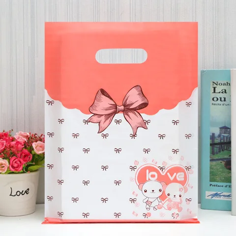 Factory wholesale in stock thickened plastic shopping bags packaging bags