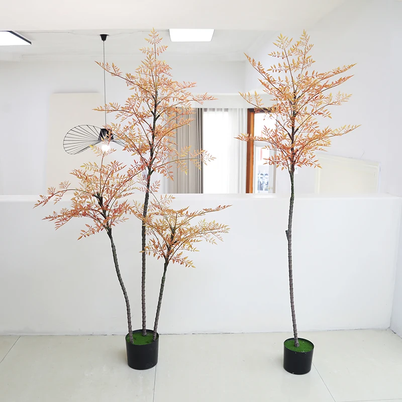 High Quality Wholesale 160cm Tree Large Natural Tall Single Pole Artificial Outdoor Plants With Pot For Home Hotel Office Use