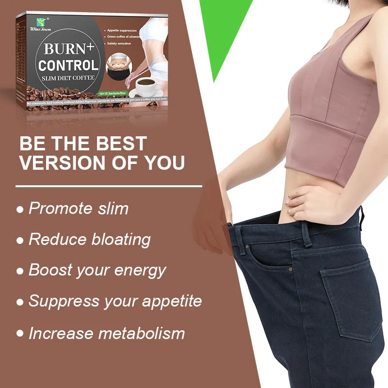 Private Label Fast Burn Control Coffee Body Shaped Skinny Flat Tummy Detox Diet Coffee Products for Slim Minceur Perte De Poids