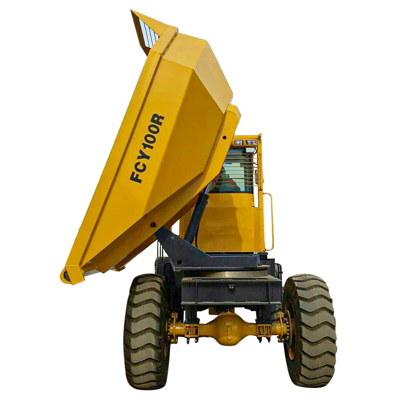 Site dumper  FCY100R 4x4 10 ton Tipper articulated mining dump truck swing 180 degree big bucket capacity mine mineral