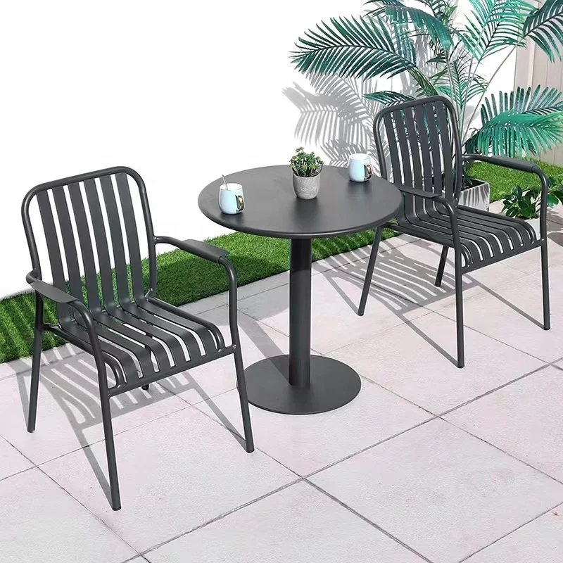 metal aluminium patio outdoor garden dining table and chairs furniture set outdoor garden sets
