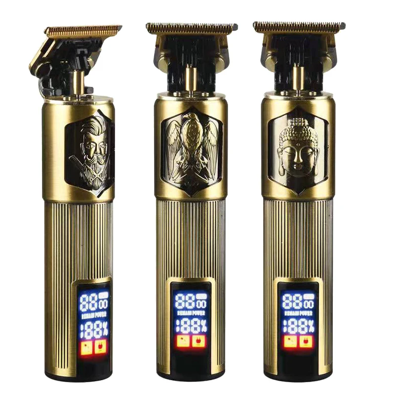 Golden Hair Trimmer Electric Clippers Men Cordless Professional Hair Clipper Cut Machine Wireless Metal CHOICE Usb OEM Power ODM