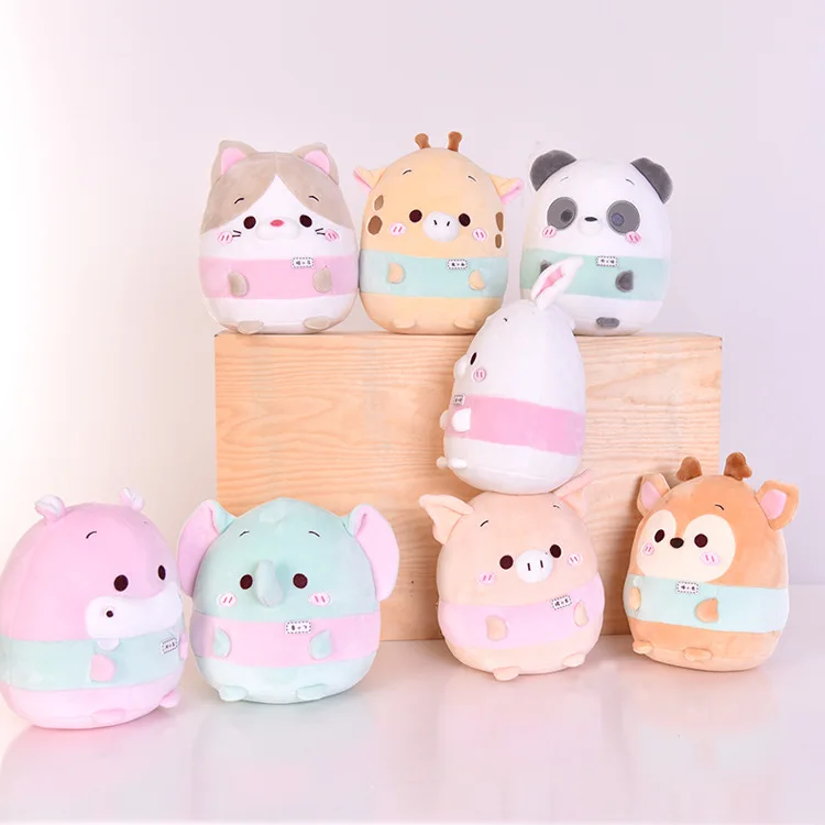 Free Shipping Wholesale Soft Animal Kawaii Deer Rabbit Cat Elephant Piglet Monkey Hippo Giraffe Fox Panda Rabbit Plush Toy