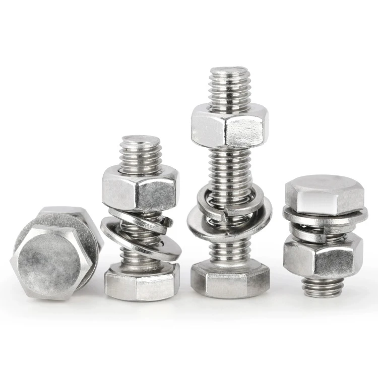 Good Quality Din933 10.9 7x80 hex bolt Stainless Steel Screw Bolt For Building Washer SS Bolts and Nuts
