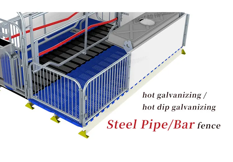 Pig Farm Adjustable Cast Iron Floor Slat Sow Farrowing Crates For Pigs farrowing pen