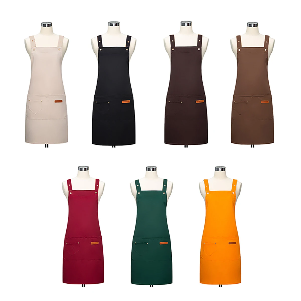 Low MOQ Canvas Linen Fabric Custom Personalized Apron Add Name Photo Text Logo Adjustable Kitchen Chef Cooking for Men Women