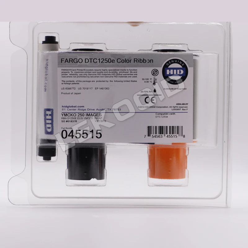 Hid Fargo DTC1250e принтер карт цветная лента 045515