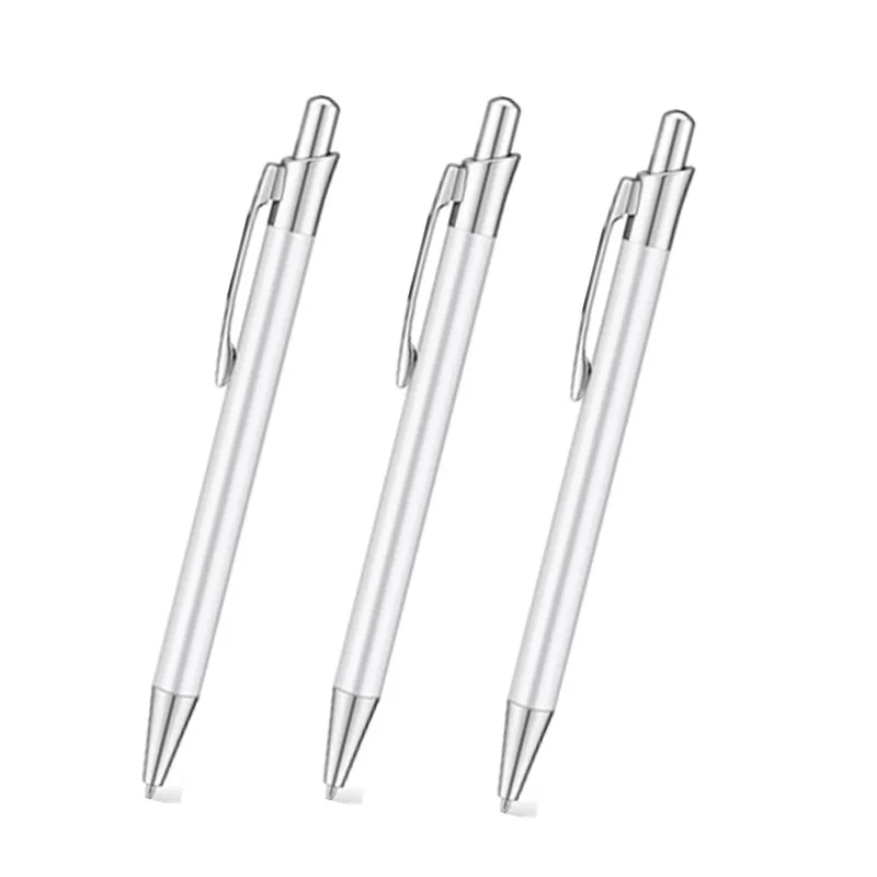 Оптовая продажа белые металлические сублимационные шариковые ручки с термоусадочной пленкой сублимационная ручка