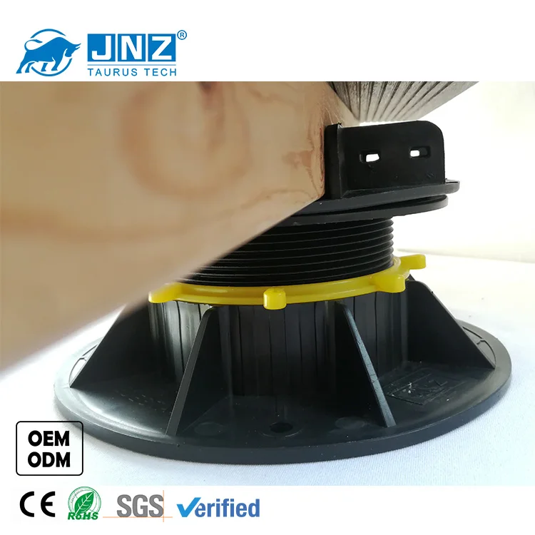 Pedestals Deck and Tile Support Adjustable Plastic Flooring Covering Accessories Indoor & Outdoor Black & Customized Color 5mm