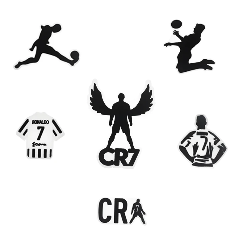 Wholesale Custom Jersey Shoe Accessories Decoration Buckles Sports Football Soccer Star Shoe Charms Shoe Charm For Men Boys Fen