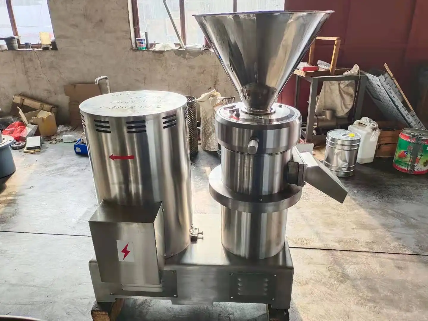 JMS60 Split Type Colloid Mill Horizontal Peanut Butter Maker Jam Paste Grinding Making Machine