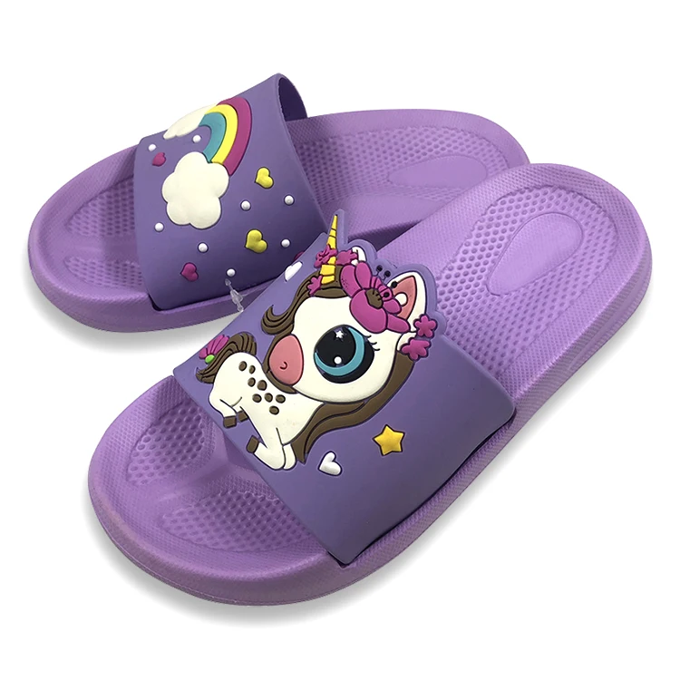 Special Hot Selling Fuchsia Comfortable Animal Cartoon Outdoor Kids Home Slippers