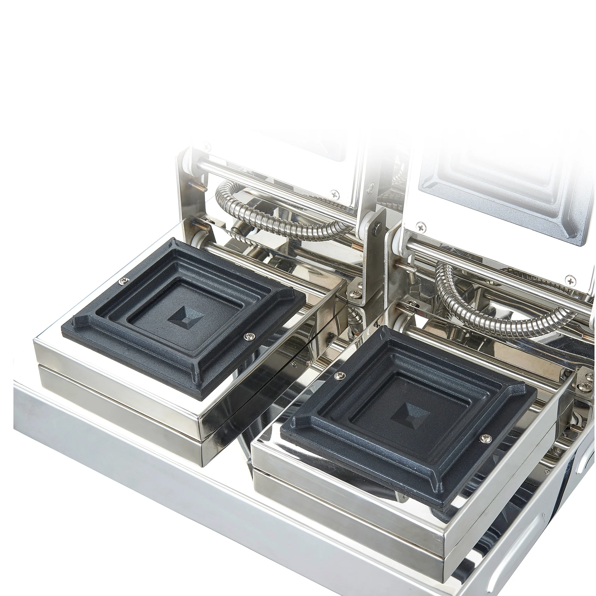 Low MOQ Commercial Stainless Steel Double Square Waffle Sandwich Maker Breakfast Mini Sandwich Machine