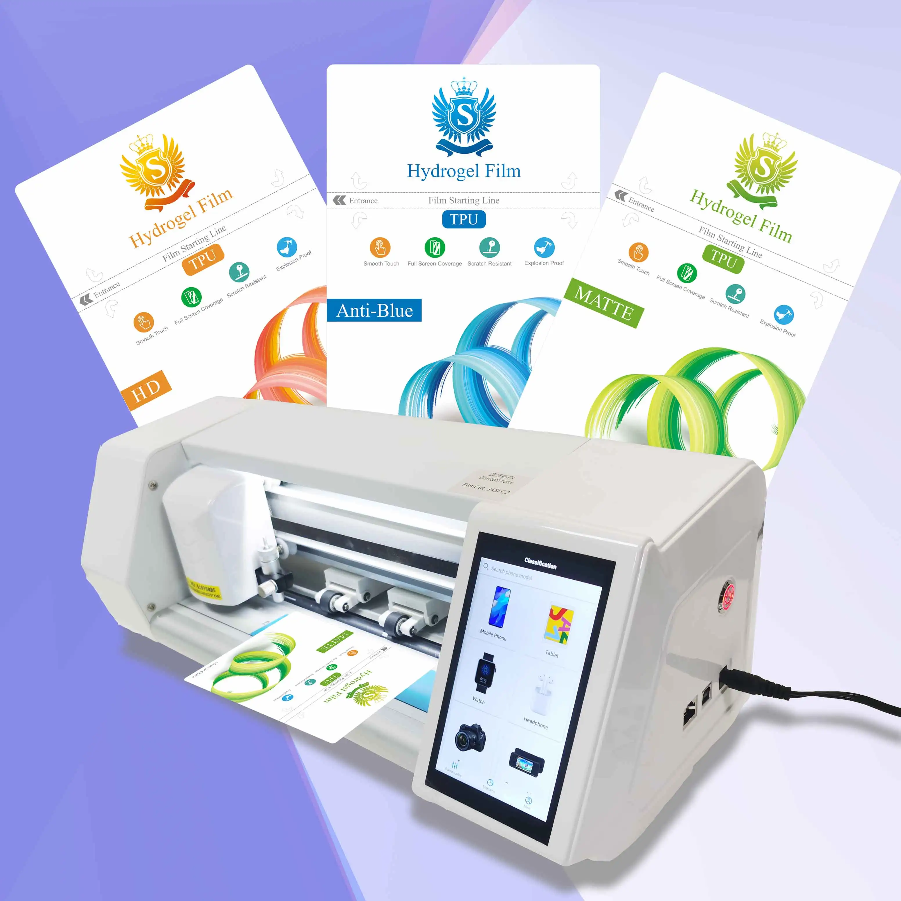 2022 Raw Materials Hydrogel Screen Protector Wholesale Phone Film Machine Cutter Printing Back Skin For Mobile Cutting Plotter