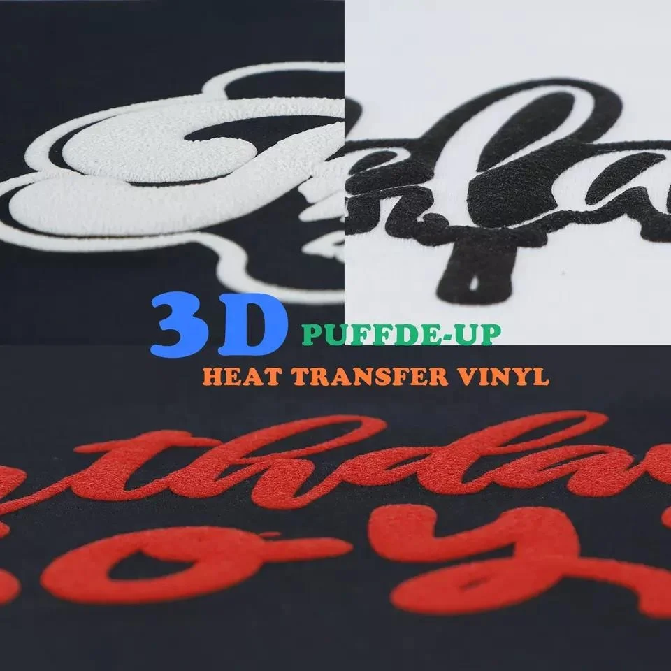 Guangyintong PU 3D Puff Vinyl iron on transfer paper printable htv  printable htv sheets printed htv viny