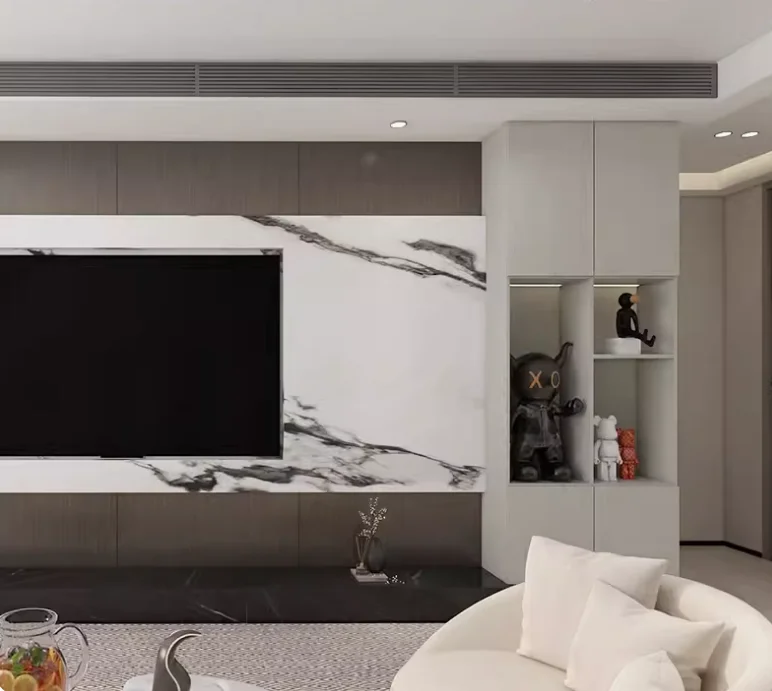 Customized  Living Room Standing Tv Set  Design for Light Luxury TV Cabinets Problem Solving