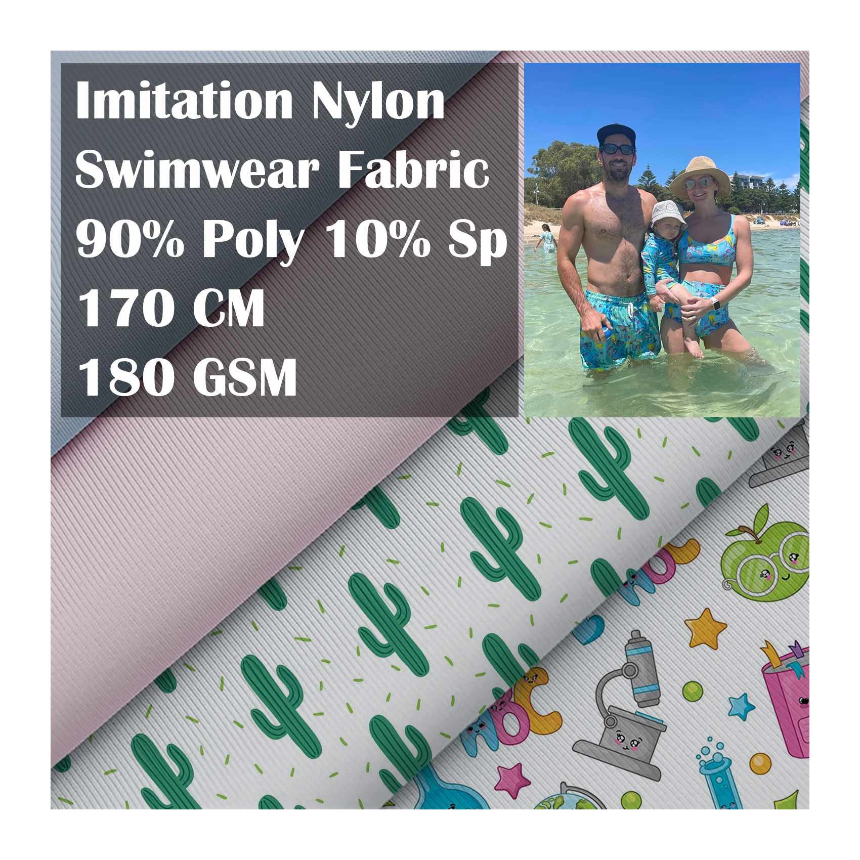 Environmentally friendly Summer Nylon imitation Product Digital Print Spandex Swim Fabric For Summer Swimwear Polyester