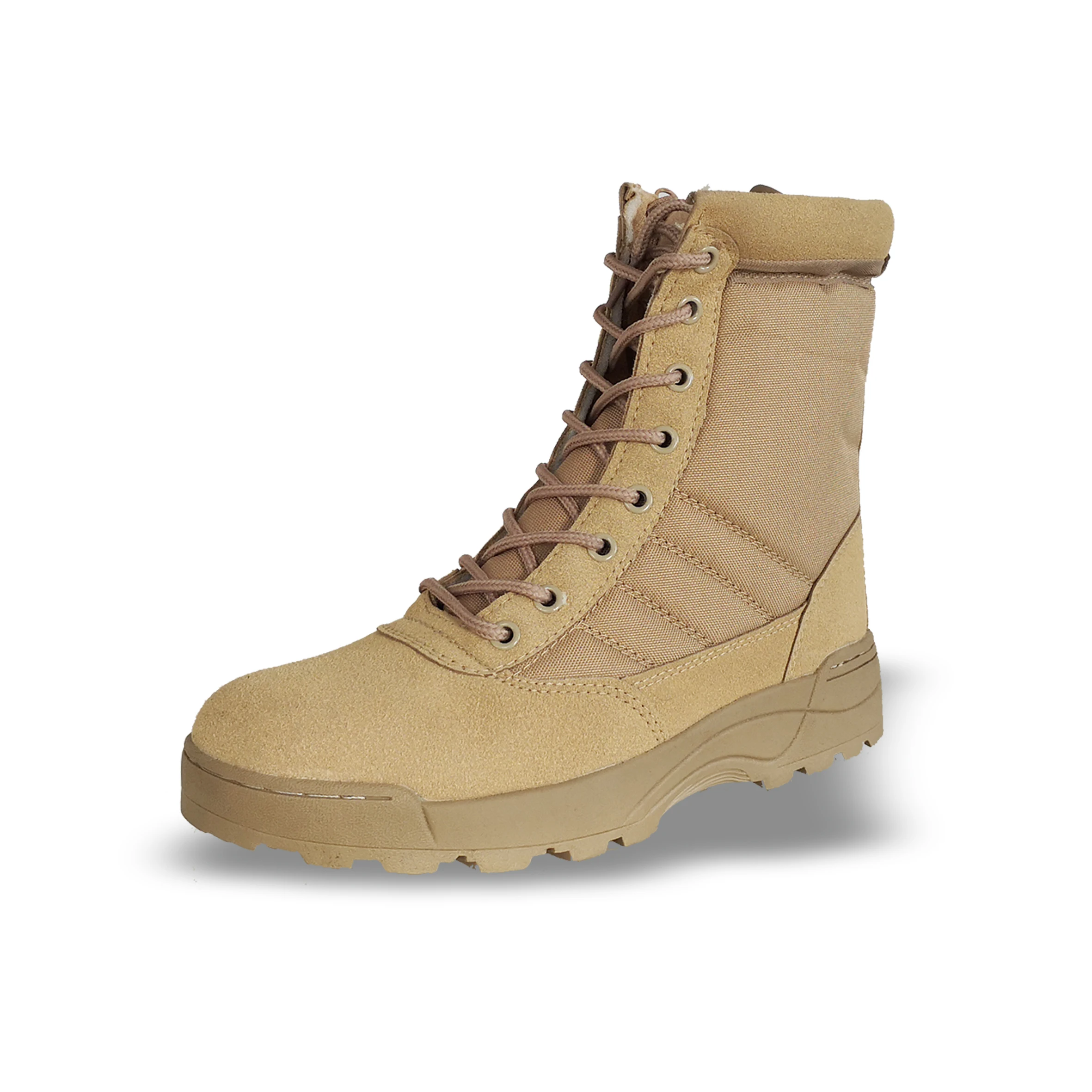 Factory Wholesale sand safari Boots Tactical Boots High Cut with Zipper
