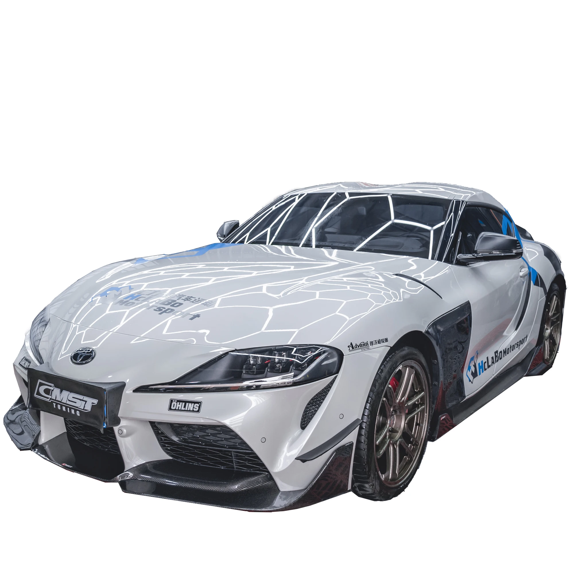 CMST design body kit for Toyota supra A90 MK5 front lip side skirts rear diffuser rear spoiler and fender for supra bodykit