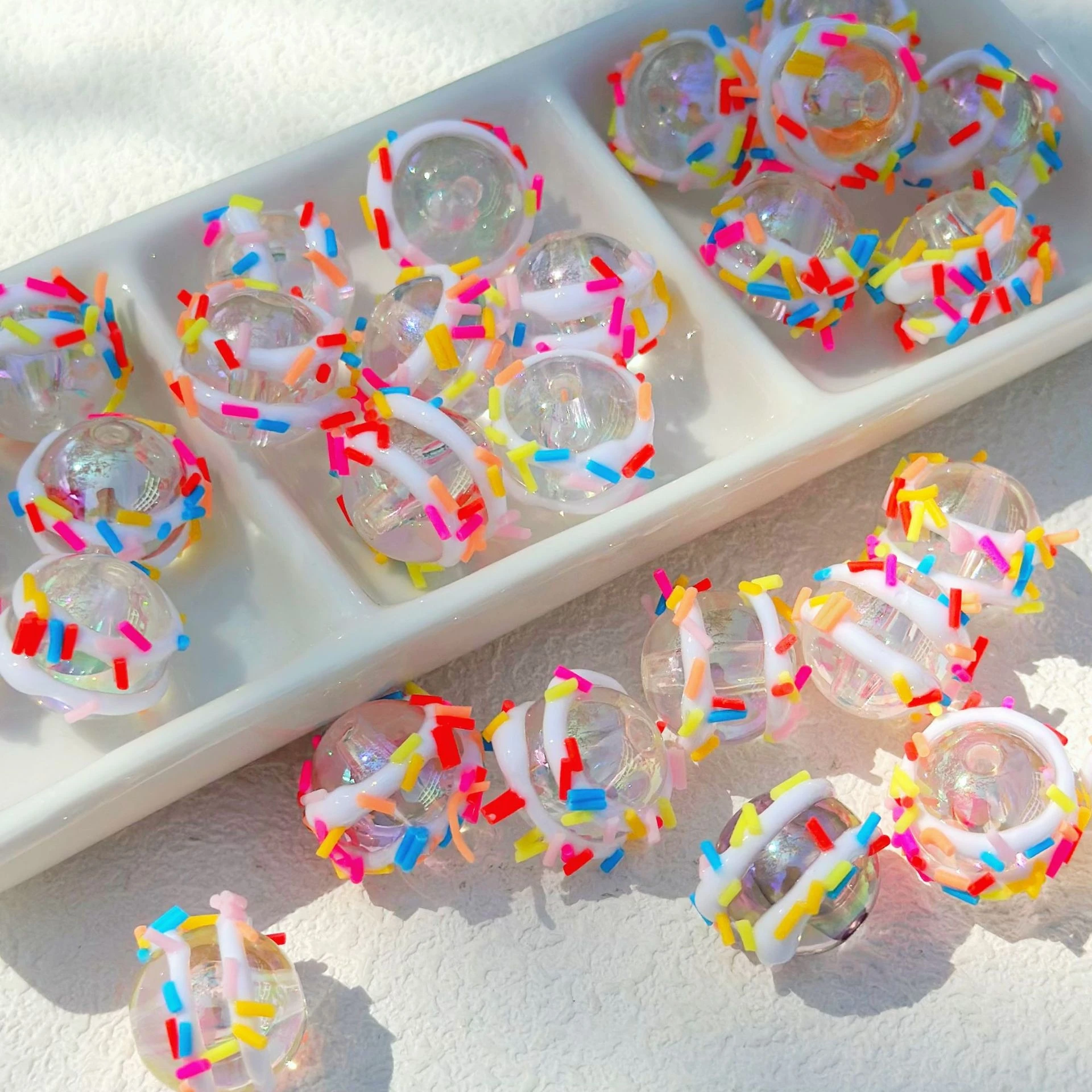 New beads diy flower Magic wand Accessories Industry Mobile Phone Chain Jewelry handpainted Cartoon Beads