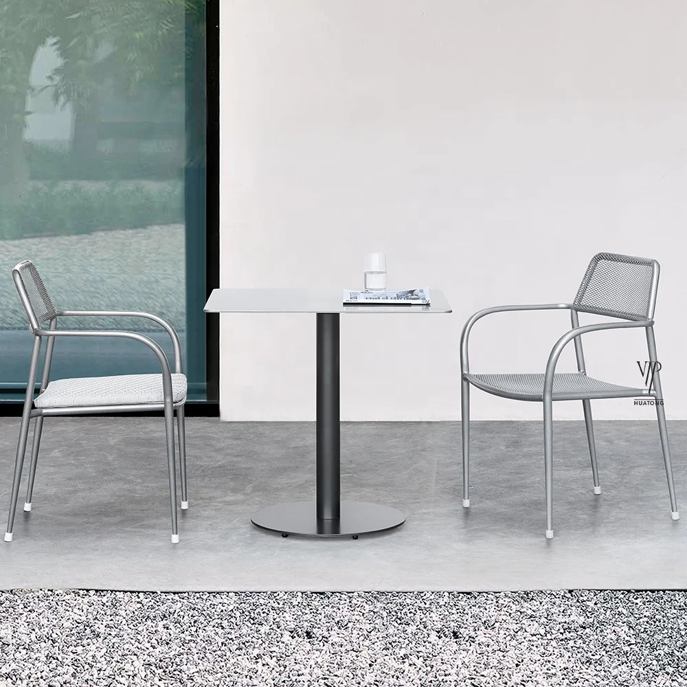 VIPHUATONG company Best selling garden outdoor dining table chairs set for restaurant used coffee shop furniture