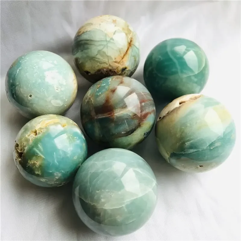 Wholesale Natural Blue Calcite Crystal Sphere Caribbean Calcite Ball