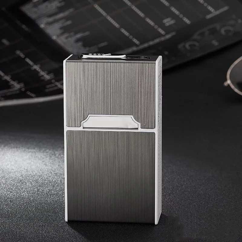  2019 Amazon Ebey новинка Лидер продаж пластиковый чехол для сигарет с электронной перезаряжаемой USB зажигалкой двойной дугой 20