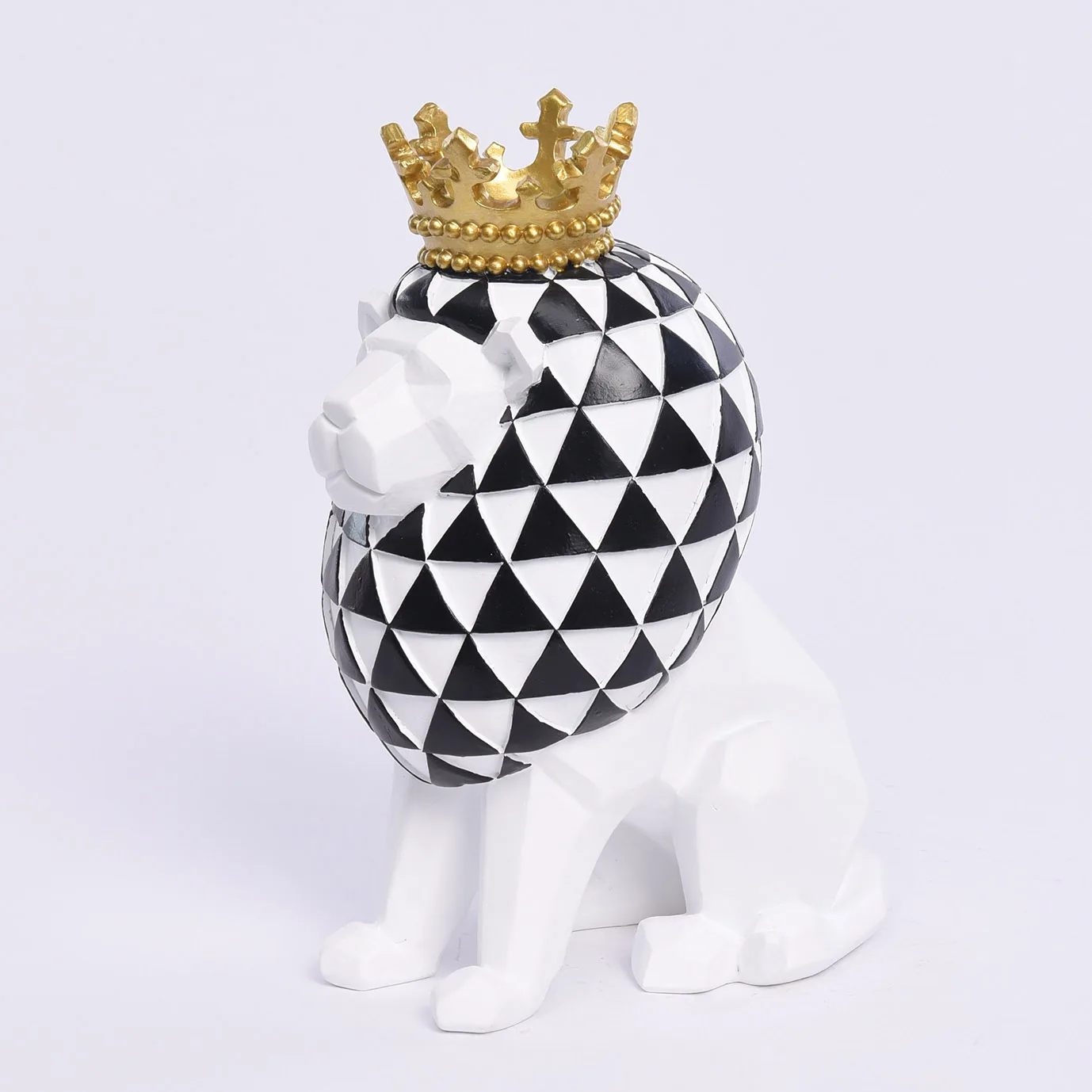 Modern Home Desktop Creative Resin Animal Statue Art Lion Crafts For Living Room Decoration