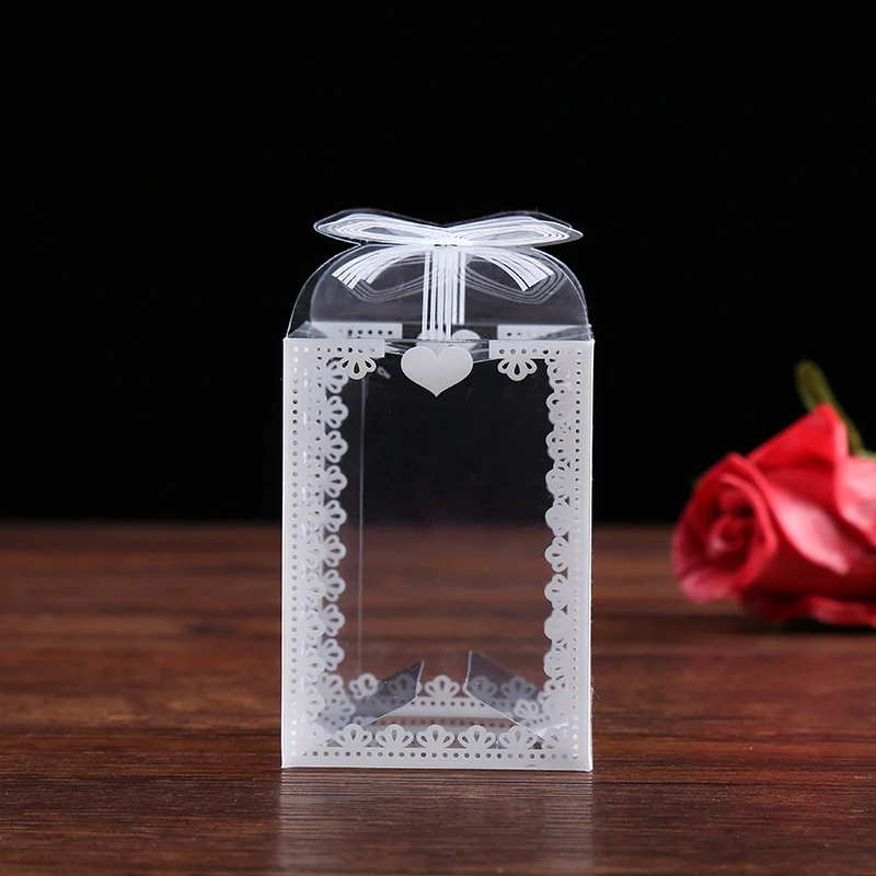 Customized clear PVC PET PP Christmas Snowflake Gift Packaging Box Small Rectangle