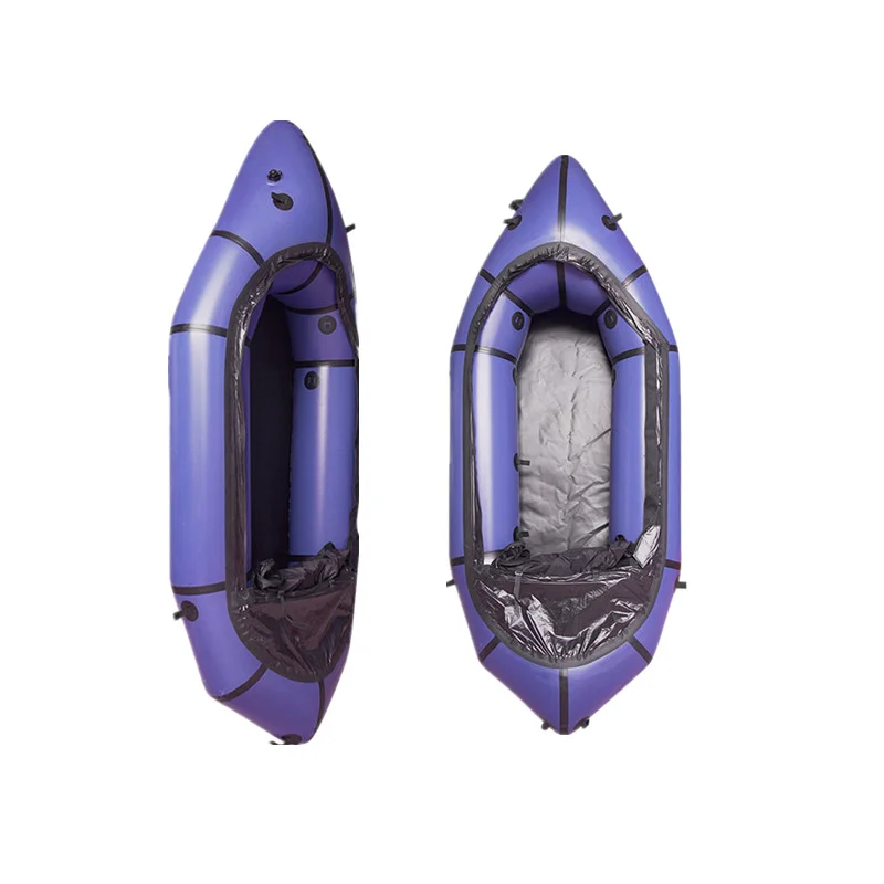 Customized top sale OEM light weight TPU 1-Person inflatable fishing raft for white water