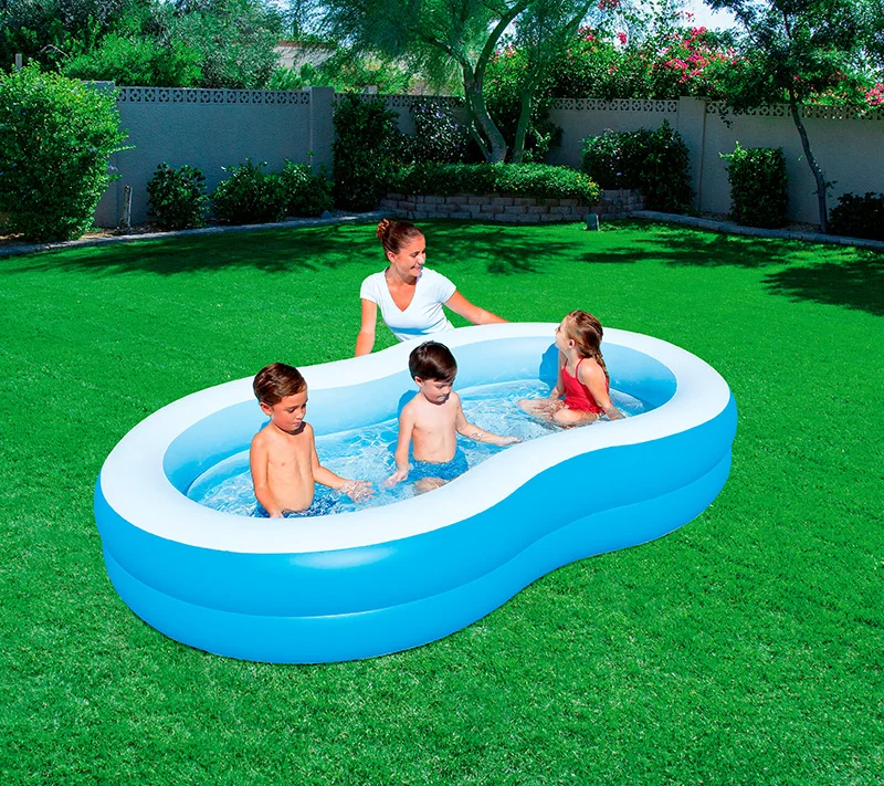 Bestway 54117 262 x 157 x 46cm inflatable swimming play center Two ring gourd shape pool