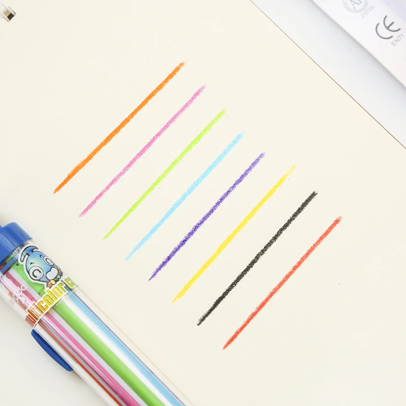Popular 8 In 1 Multicolor Crayons Replaceable Oil Pastel Colored Pencil Kids Graffiti Painting Tools