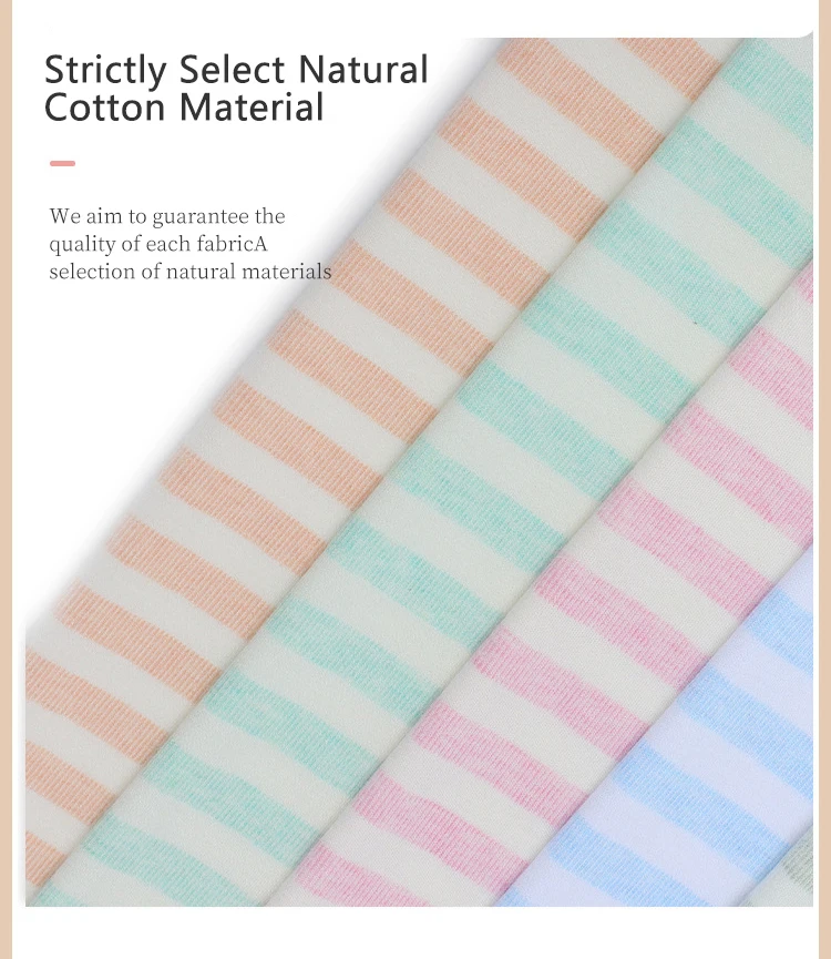 Customized 40s color stripes warm 40% cotton 5% spandex 55% viscose fiber (bamboo fiber) baby clothing fabric