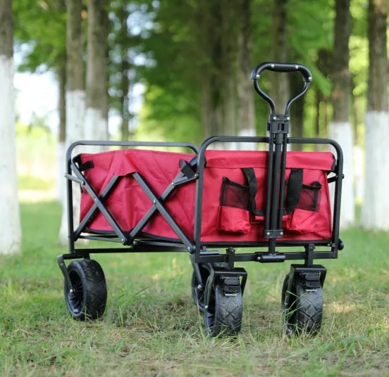 Goalfit 2024 Hot Selling Outdoor Camping Cart Multifunctional Trolley Portable Folding Wagon Shopping Trolleys Foldable 10KG