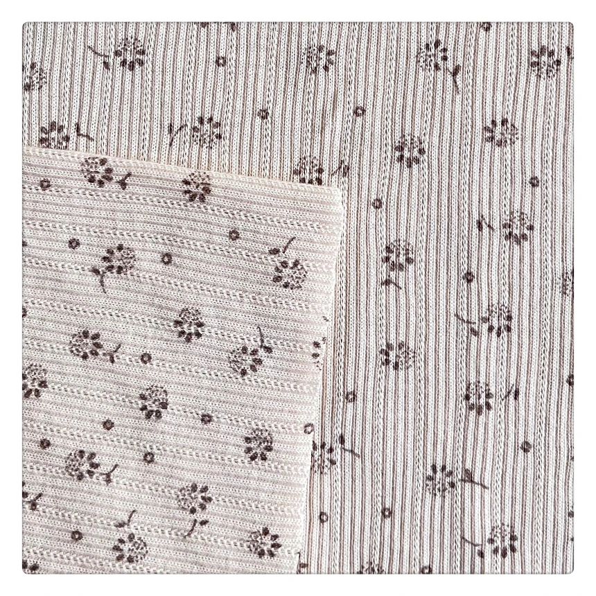 4x3 rib fabric 150D 220gsm knit ribbing fabric for sweatshirts textiles customized printed fabric for women clothing