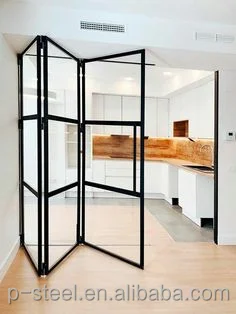 Modern House Design Solid Steel W37 Crittal Folding Door with Tempered Glass 2023 New Design Exterior Door and windows
