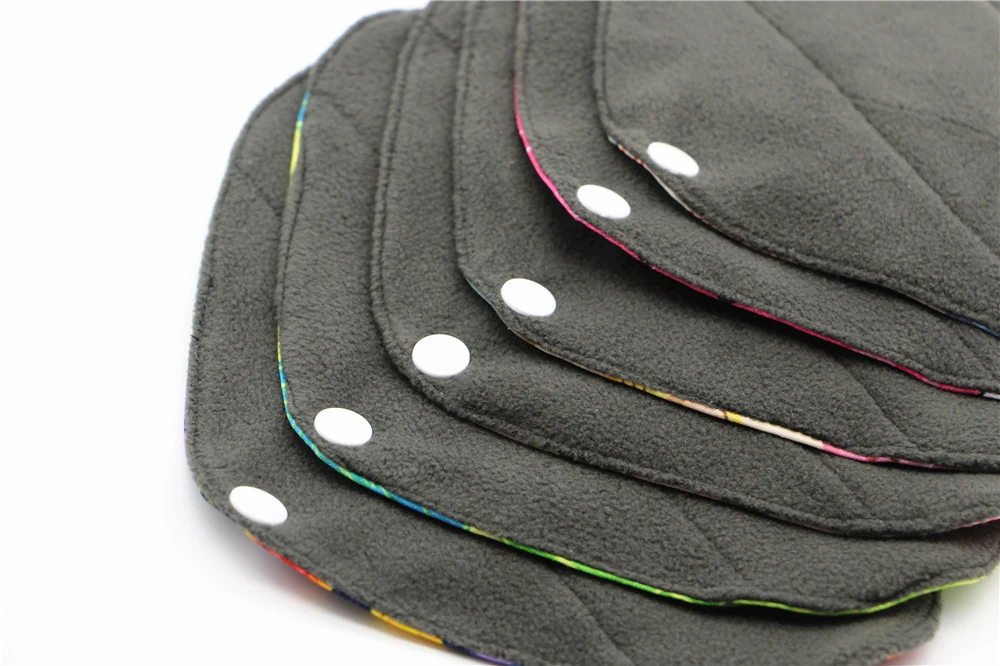 23x31cm large reusable sanitary pads towel napkin heavy flow washable bamboo charcoal cloth menstrual pads for night lady women