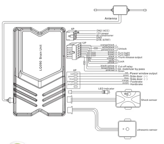 spy high quality universal remote start long distance smart anti theft car alarm ble security immobilizer system 2way for car