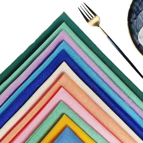 Reusable white cloth napkins for party wedding dinner kitchen 100% polyester universal table cloth napkin soft gray black