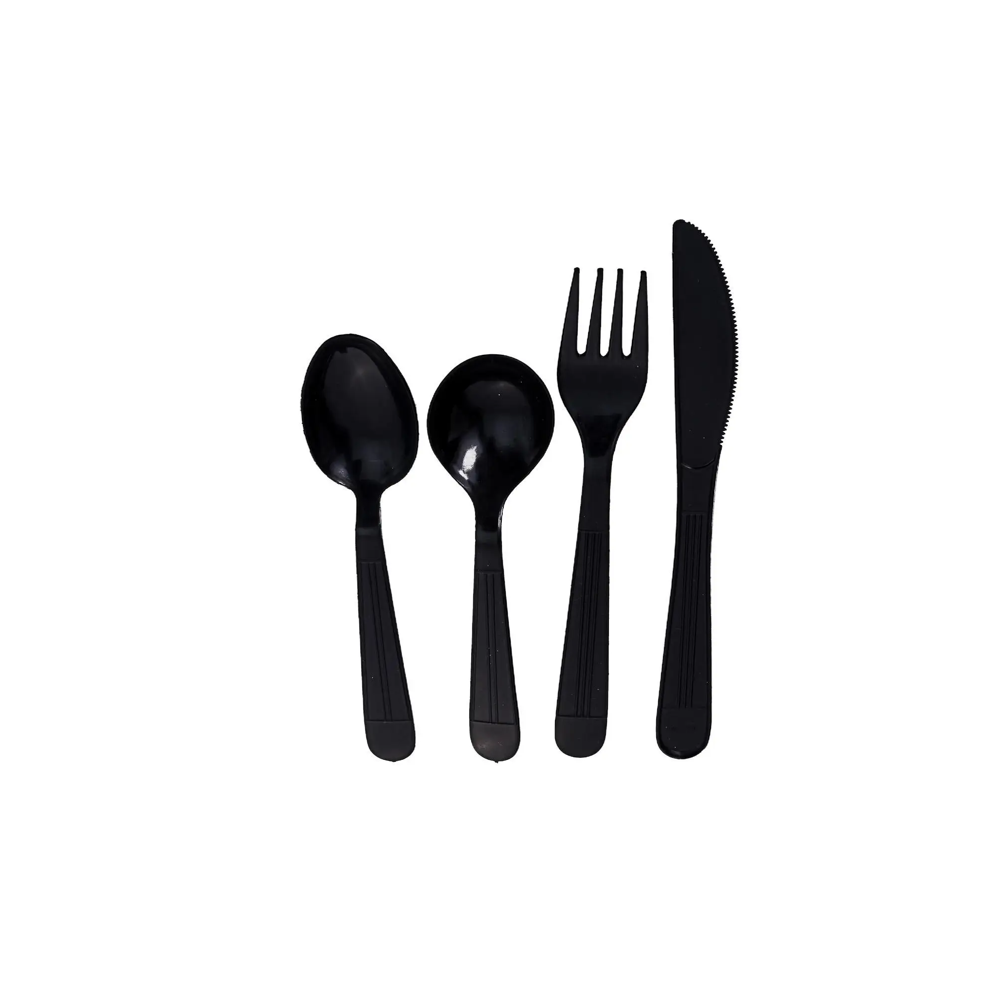 Disposable Cutlery Tableware Biodegradable Hot Sale Birthday Promotional New Fashion Christmas Bulk Rose Gold Gold Tableware Set