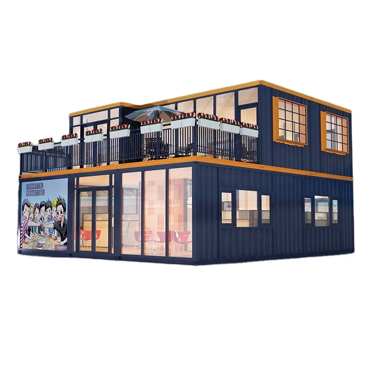 Accept Custom prefabricated shipping container kiosk shop restaurants