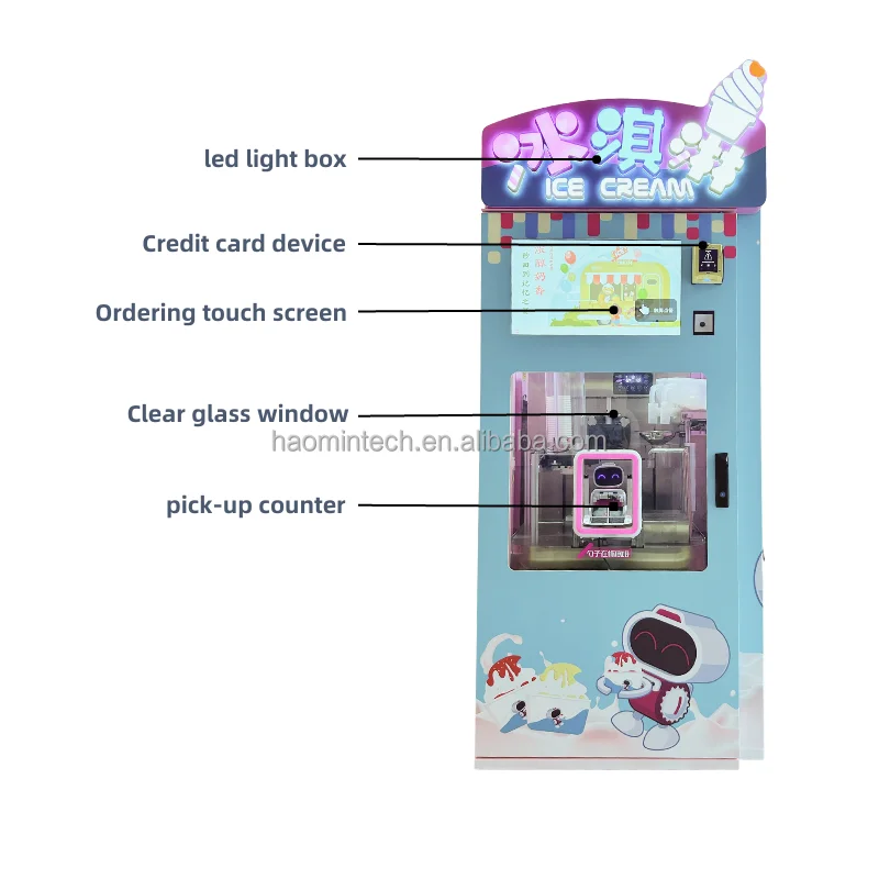 New Design Professional Commercial Automatic Ice-cream Vending Machine For Business