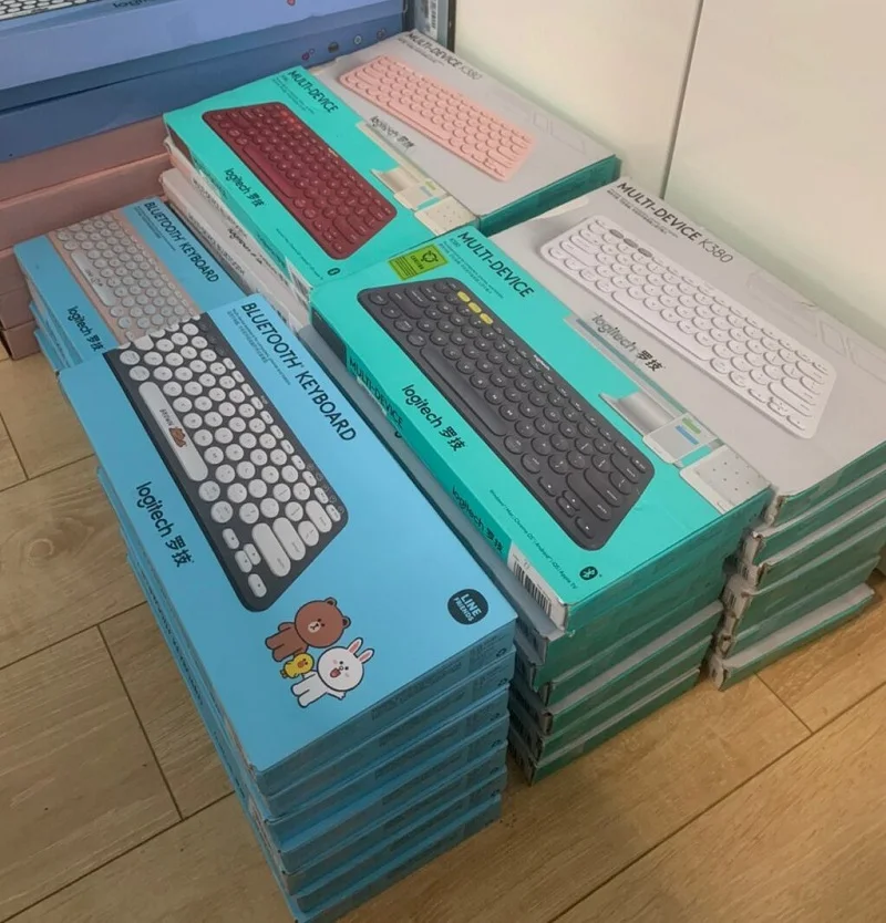 Беспроводная клавиатура Logitech K380 с несколькими устройствами ультратонкая Бесшумная мини-клавиатура клавиатурой для ПК и