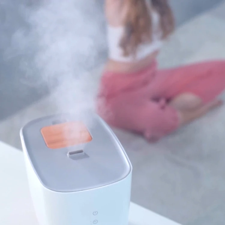 Mist Oil Diffuser Smart Ultrasonic Cool Small Warm Humidifiers Face Room Diffuser Top Filling Heating Essential Humidifier