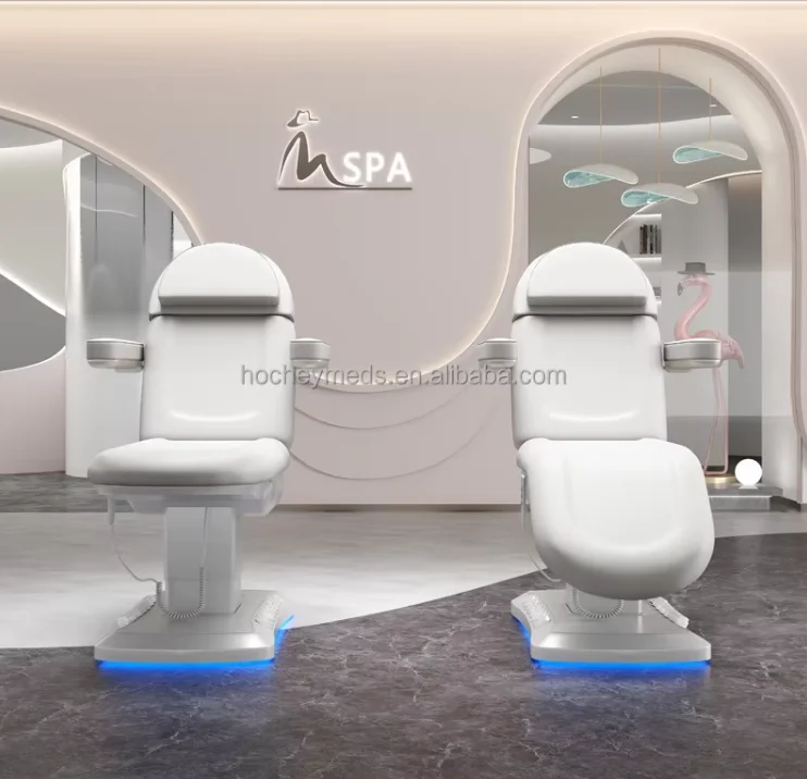 HOCHEY   Modern Luxurious Electric Beauty Salon Furniture Massage Table Facial Cosmetic Spa Facial Aesthetic Table Chair