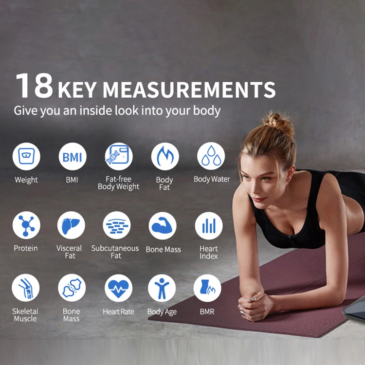 OEM 180kg 400lb Bluetooth Body Fat Scale Smart Digital Bathroom Scale Body Composition Monitor Health Analyzer
